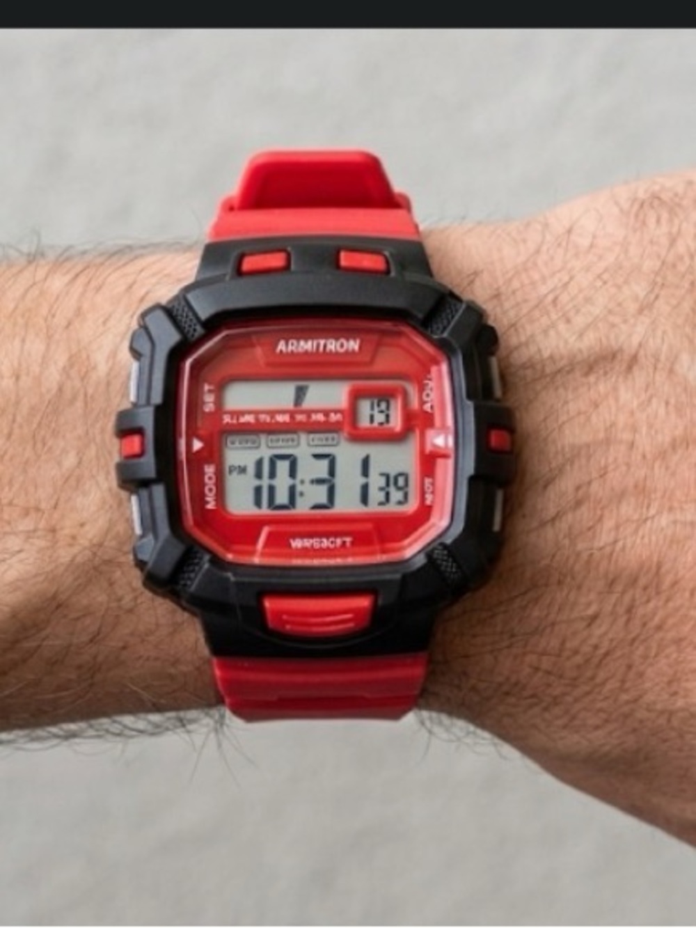 Armitron Black and Red Digital Watch